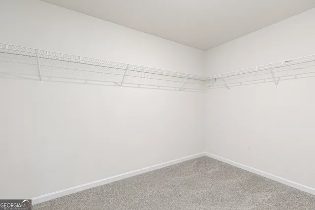 a view of a room with empty racks