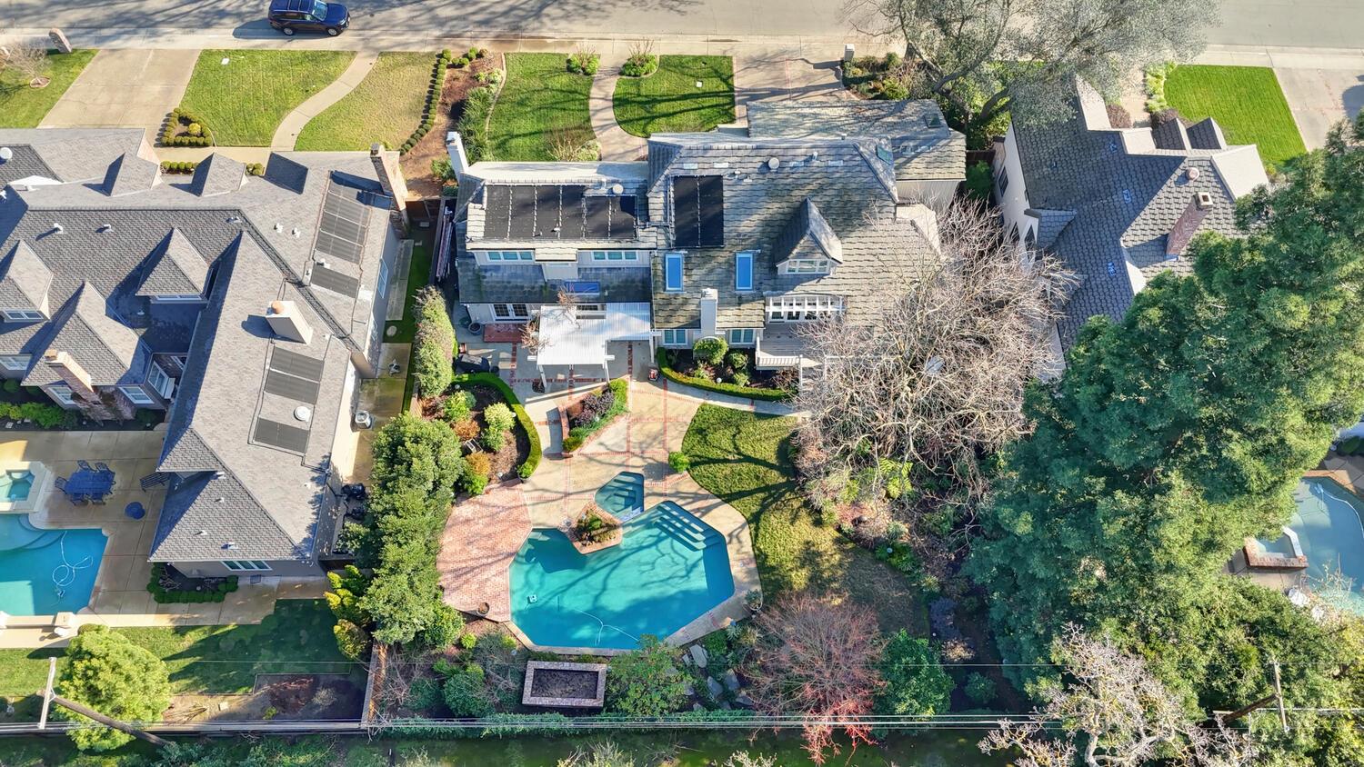 1749 Haggin Grove Way Carmichael, CA 95608 - Photo 96 of 99 an aerial view of residential house with outdoor space and swimming pool