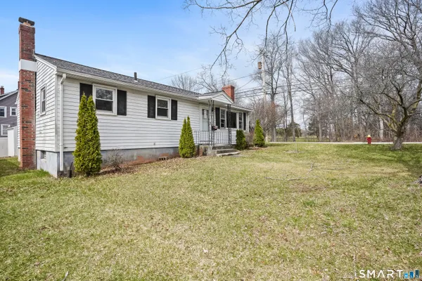 a front view of house with yard