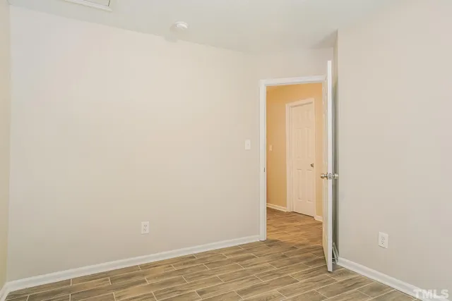 a view of a backyard with a garden