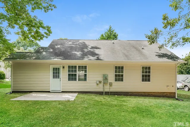 a view of a yard with a trees
