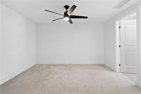 a view of a room with rack on the wall