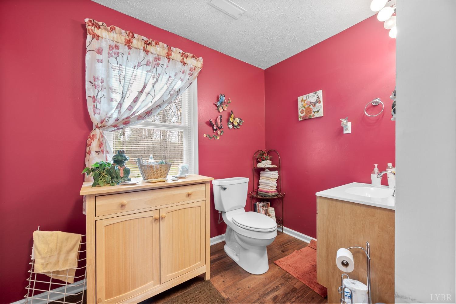1425 Kentmoor Farm Road Madison Heights, VA 24572 - Photo 29 of 47 a bathroom with a sink a toilet and a mirror