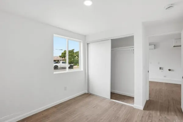 an empty room with a window