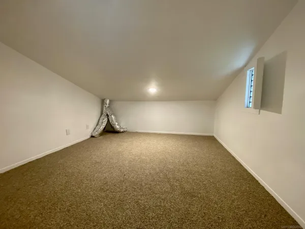 a view of a garage room