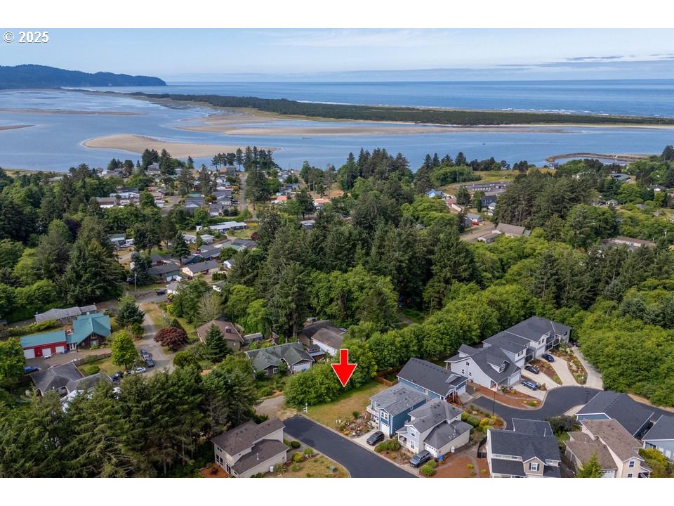 a view of lake and yard