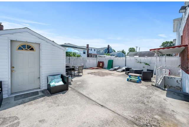 a view of outdoor space with seating