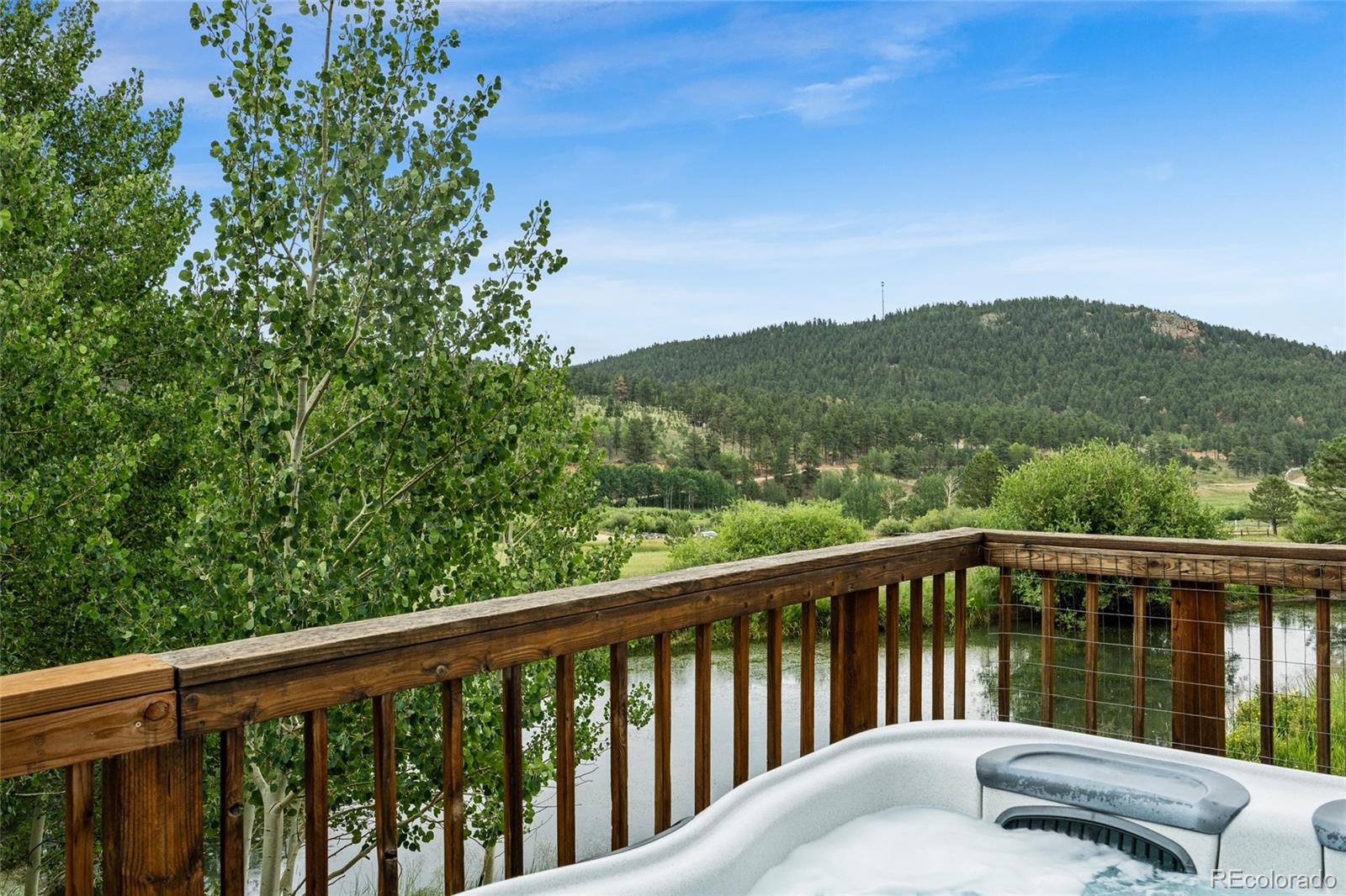 193 Twilight Terrace Drive Bailey, CO 80421 - Photo 28 of 50 a view of a balcony with a swing