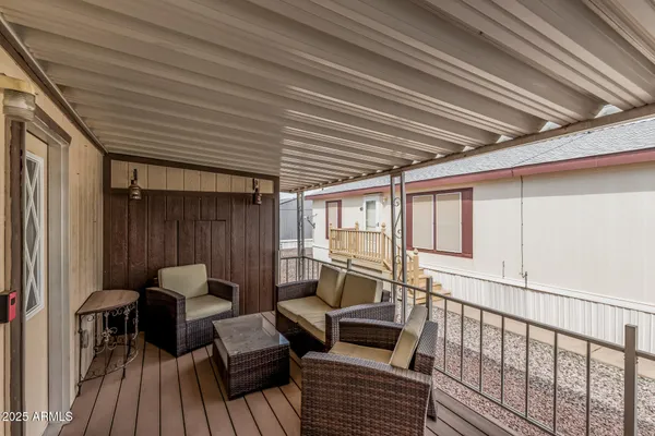 a outdoor space with furniture