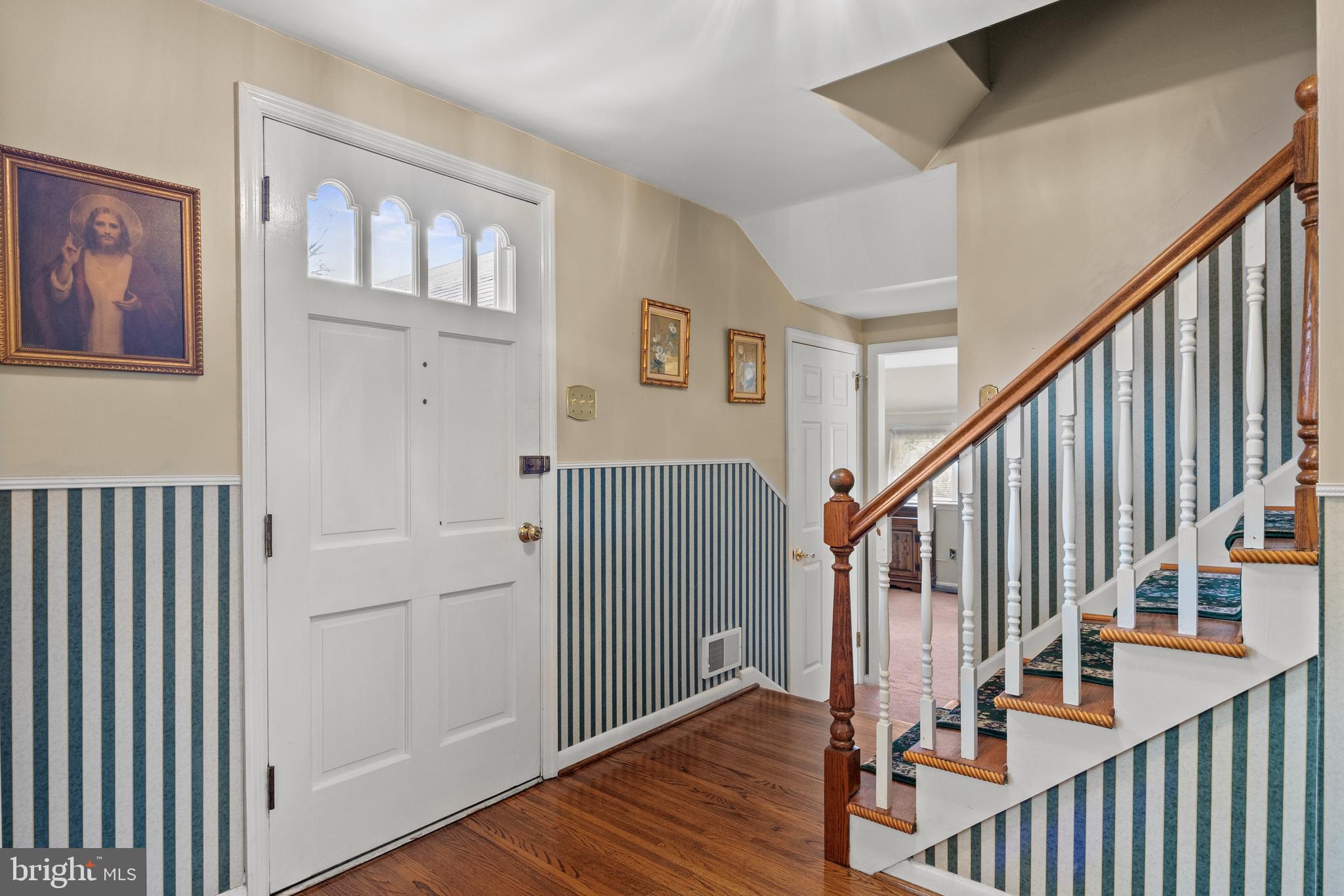 100 Sawmill Road Cherry Hill, NJ 08034 - Photo 4 of 35 a view of staircase with wooden floor and white walls