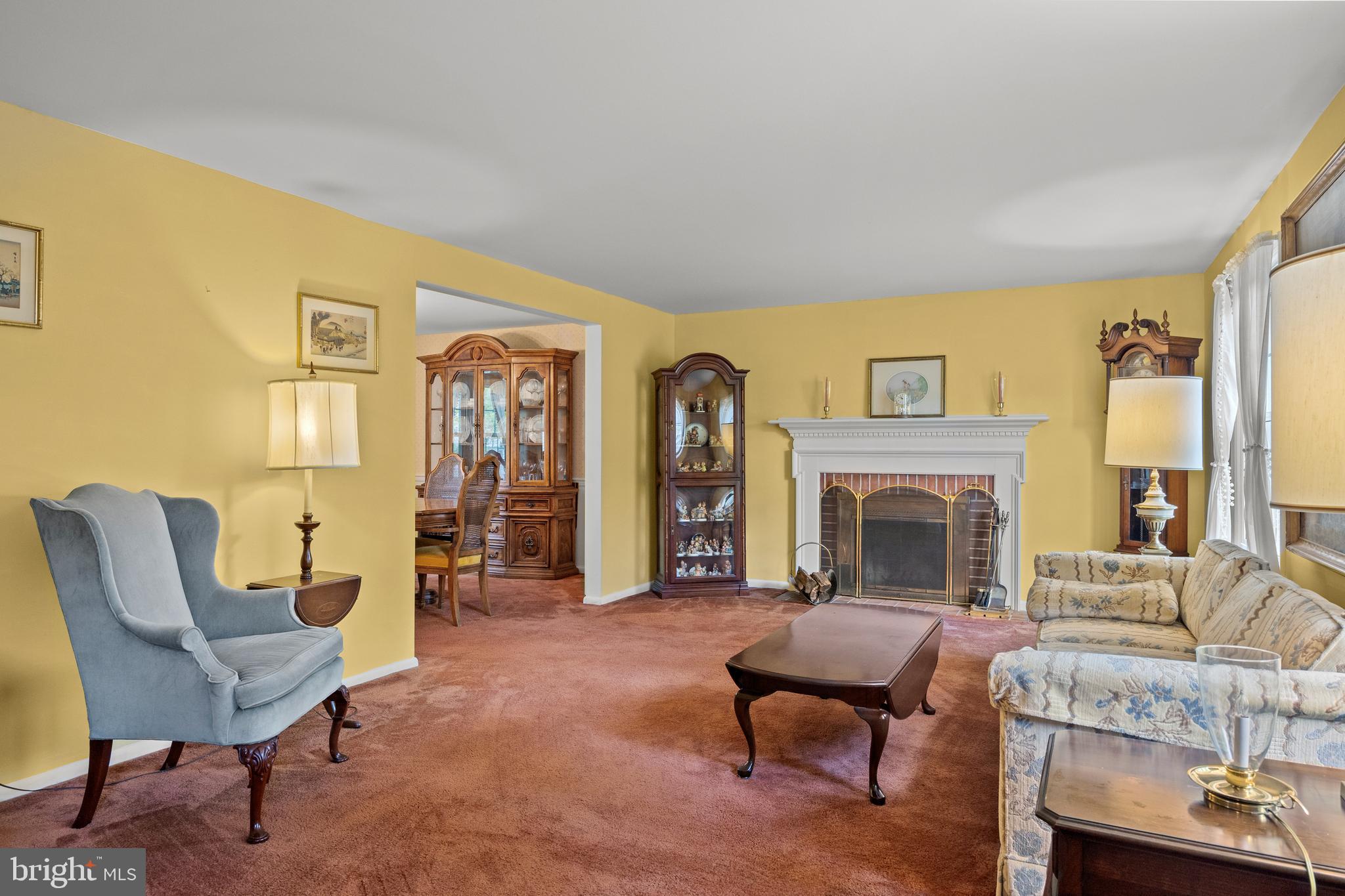 100 Sawmill Road Cherry Hill, NJ 08034 - Photo 5 of 35 a living room with furniture and a fireplace