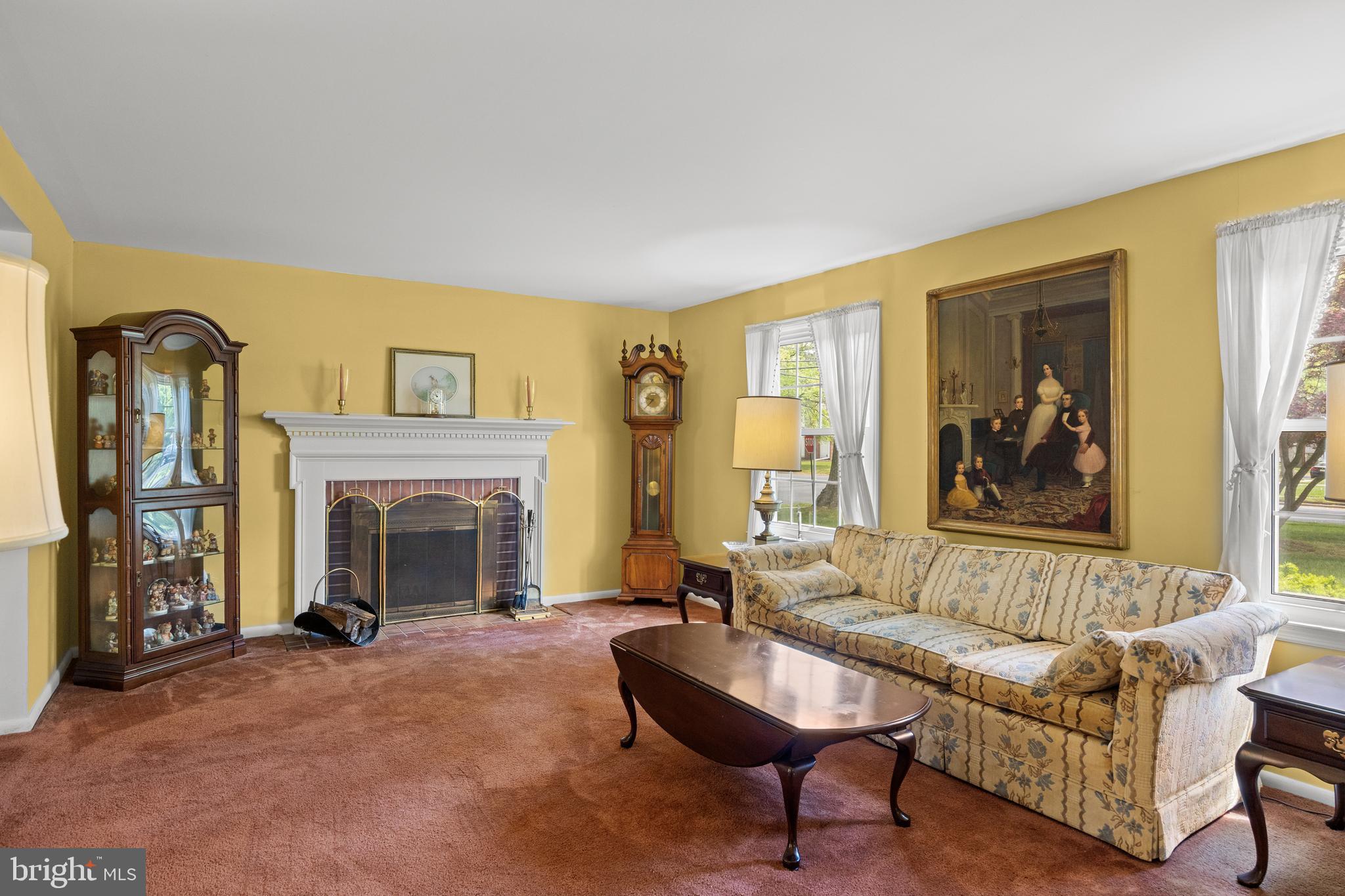 100 Sawmill Road Cherry Hill, NJ 08034 - Photo 6 of 35 a living room with furniture a fireplace and a large window