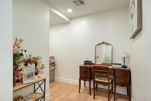 a view of a porch with a yard