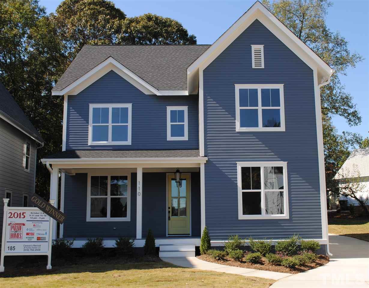110 Revival Way Raleigh, NC 27608 - Photo 1 of 25 a front view of a house with garden