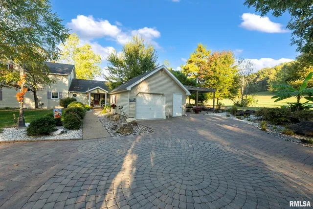 a view of lake from a yard