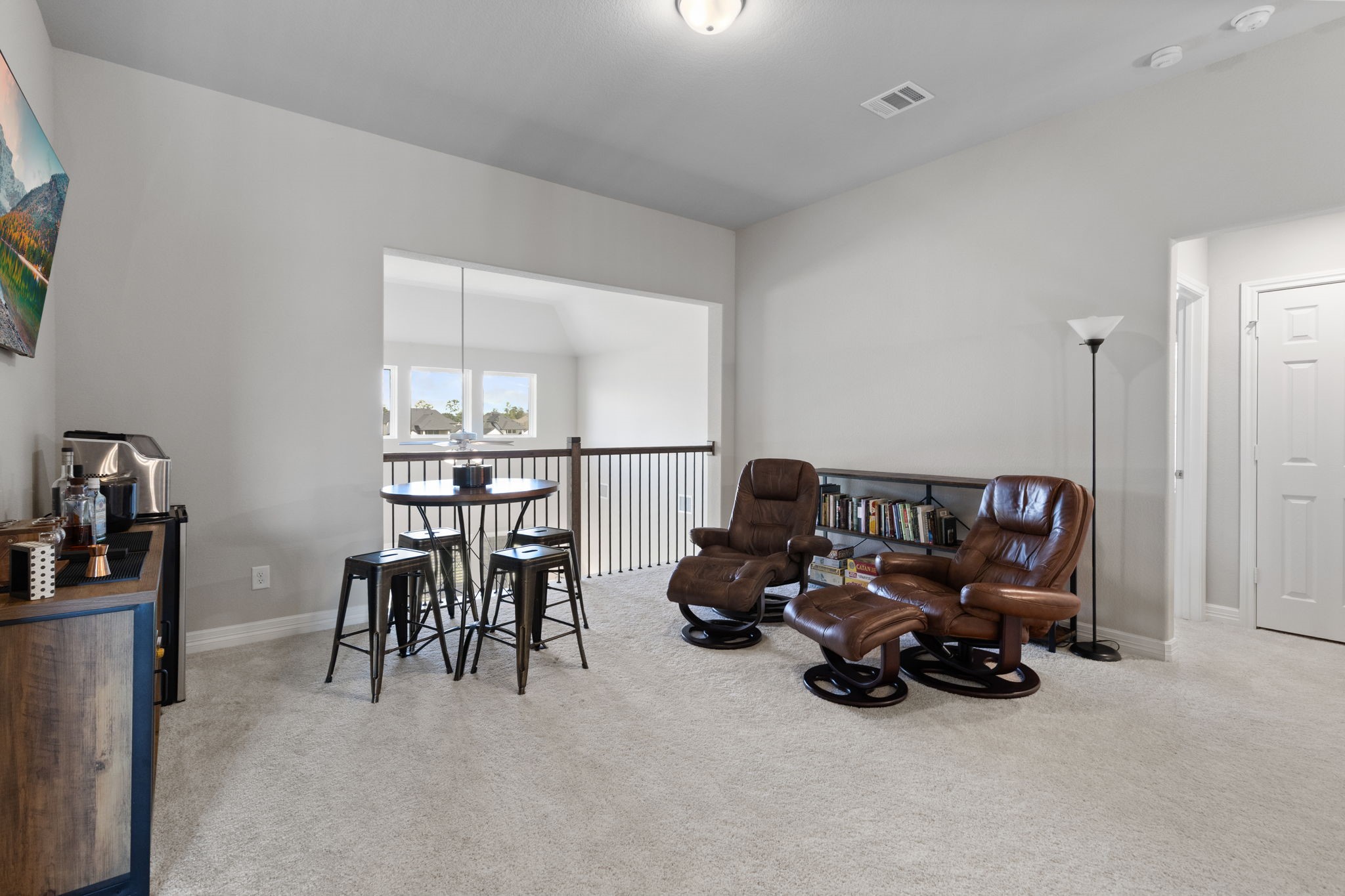3541 Cherrybark Gable Ln Spring Spring, TX 77386 - Photo 22 of 39 Enjoy views of the backyard from the balcony in the game room.