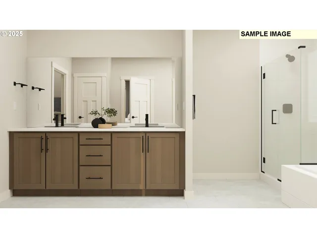 a bathroom with a sink a mirror and a bathtub