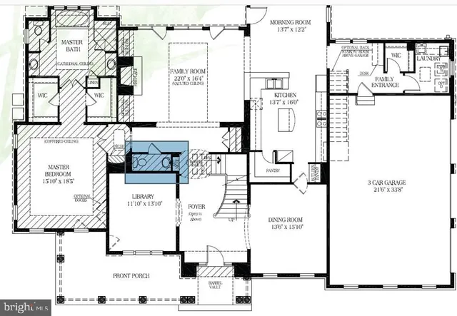 an aerial view of a house with garden