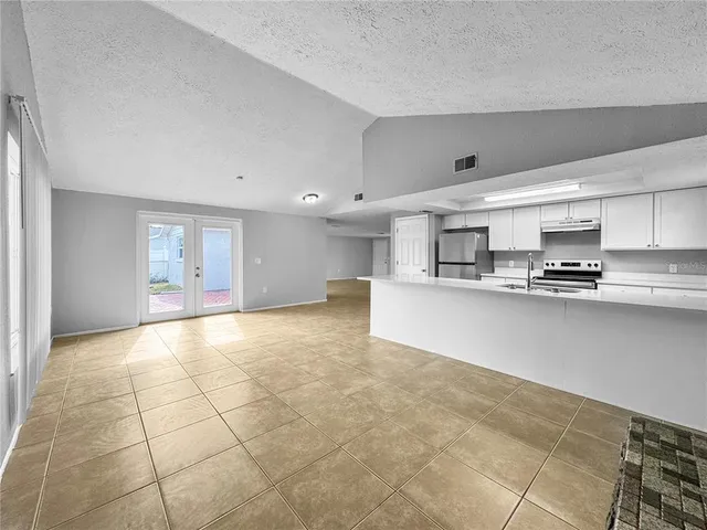 a view of kitchen and window