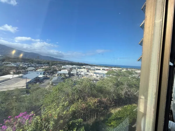 a view of a room with an outdoor space