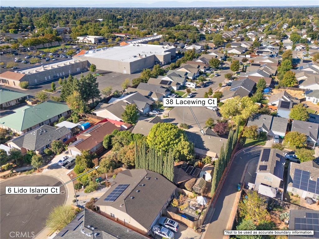 38 Lacewing Court Chico, CA 95973 - Photo 45 of 46 an aerial view of residential houses with outdoor space