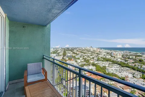 a view of city from balcony