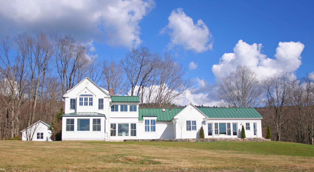 151 E Road Alford, MA 01266 - Photo 36 of 37 a front view of a house with a garden and trees
