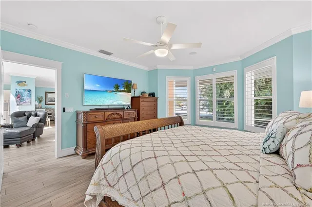 a view of a back yard from a porch