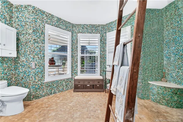 a room with a desk and chair