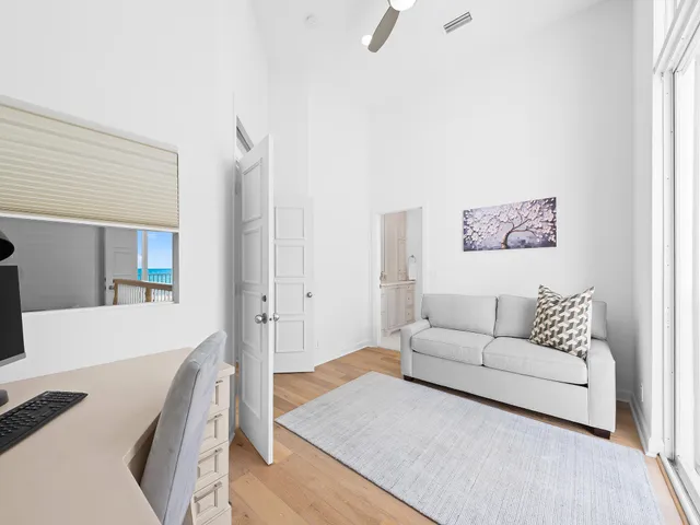 a living room with furniture and a couch