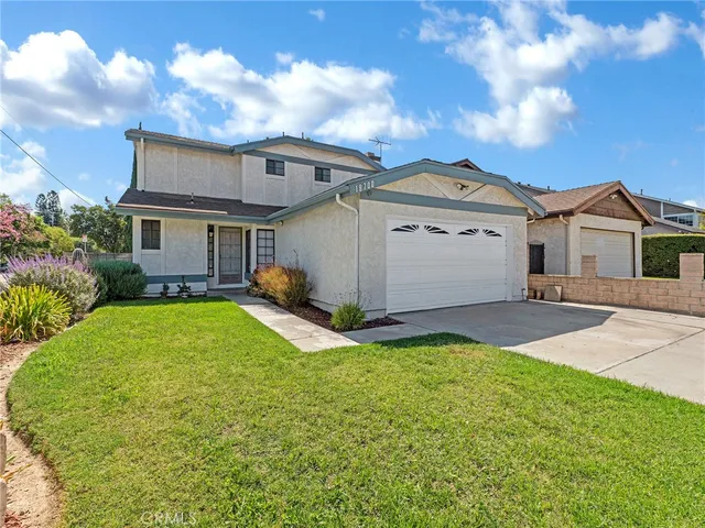 a view of outdoor space yard and garage