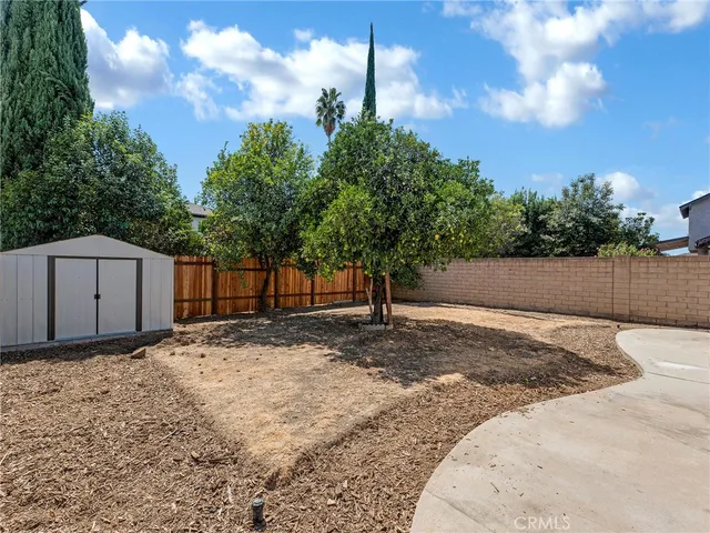 a backyard of a house