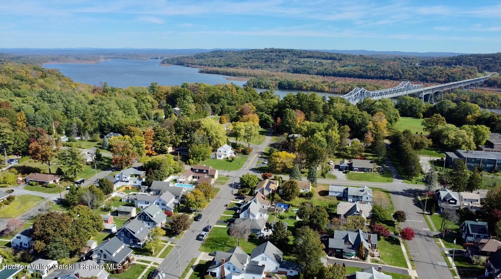 121 High Street Catskill, NY 12414 - Photo 28 of 29 an aerial view of a houses with a lake view