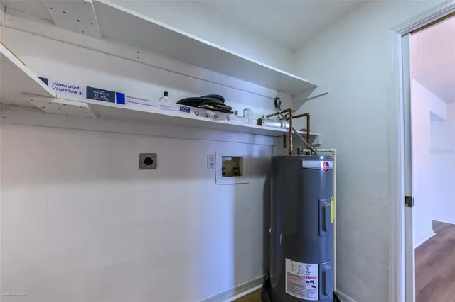 a close view of utility room