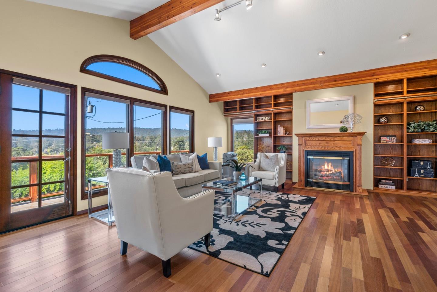 380 Sims Road Santa Cruz, CA 95060 - Photo 29 of 72 a living room with furniture and a fireplace