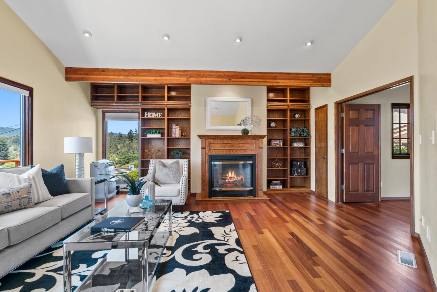 380 Sims Road Santa Cruz, CA 95060 - Photo 30 of 72 a living room with furniture and a fireplace
