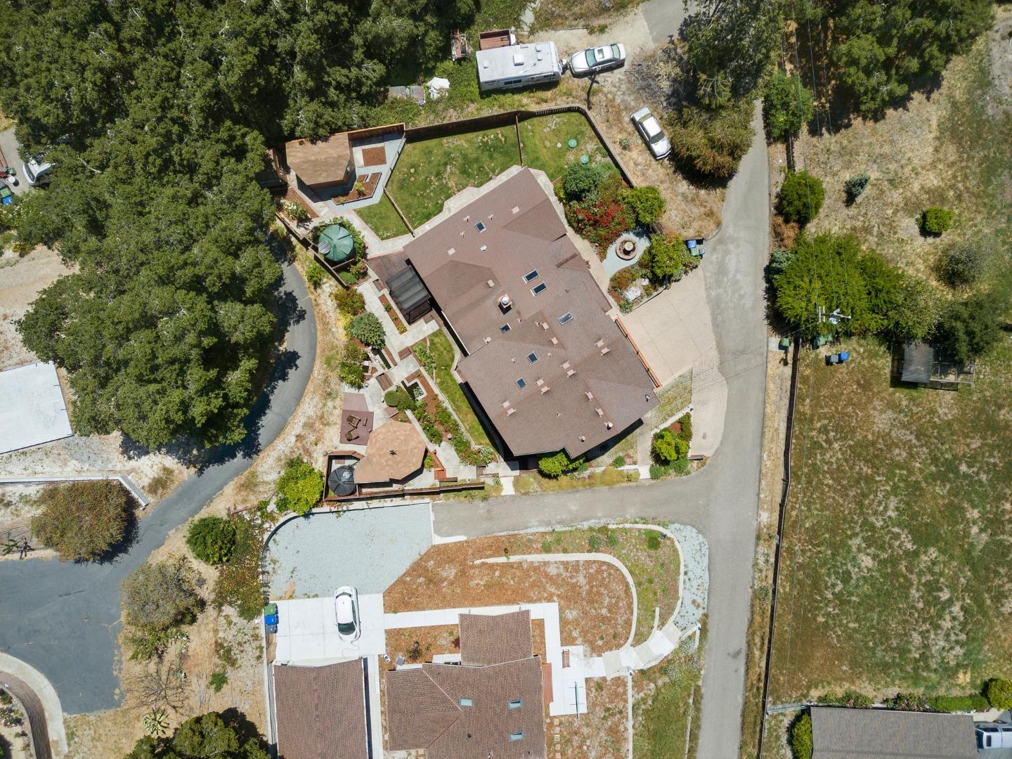 380 Sims Road Santa Cruz, CA 95060 - Photo 4 of 72 an aerial view of a house with outdoor space and a lake view