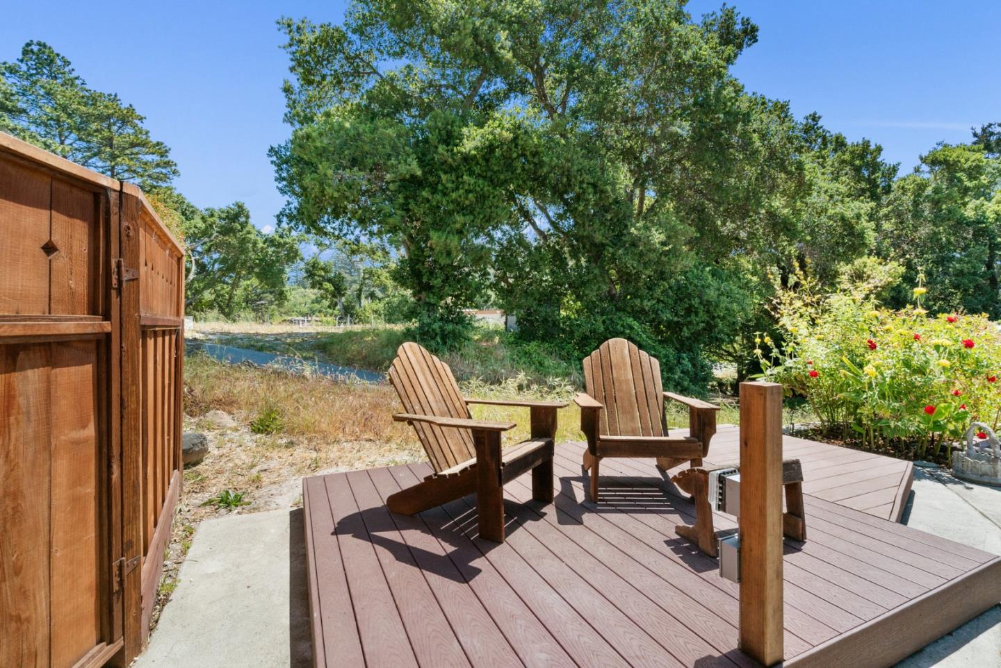 380 Sims Road Santa Cruz, CA 95060 - Photo 64 of 72 a view of roof deck with chair and wooden floor