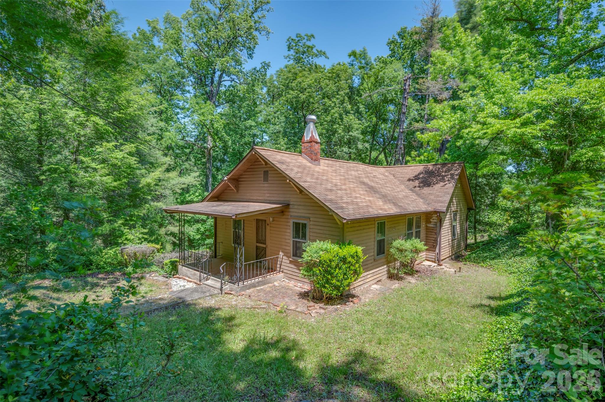 77 1st Street Tryon, NC 28782 - Photo 2 of 20 a house view with a garden space