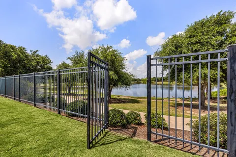 a view of a backyard with a garden