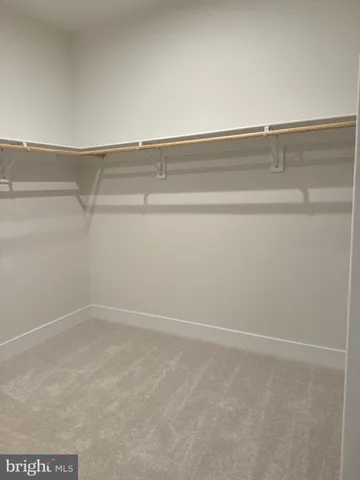 a view of small space with racks on the wall