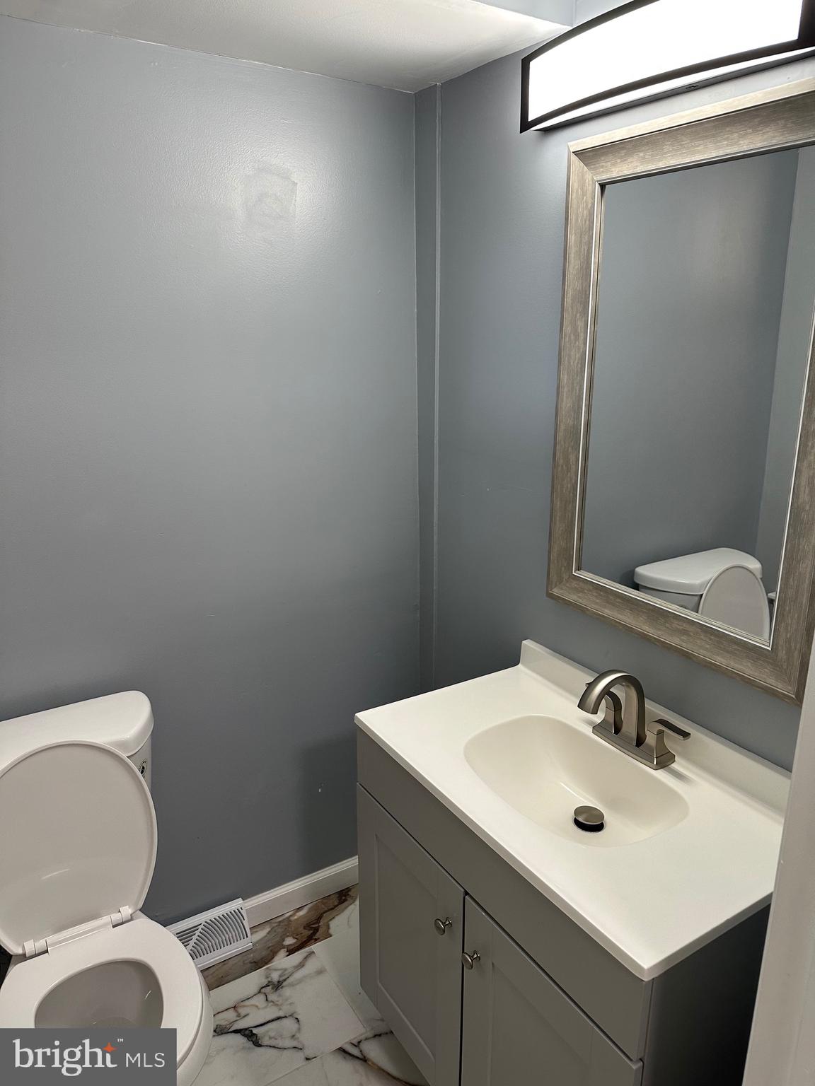 1002 North Pine Street Wilmington, DE 19801 - Photo 12 of 29 a bathroom with a sink a toilet and mirror