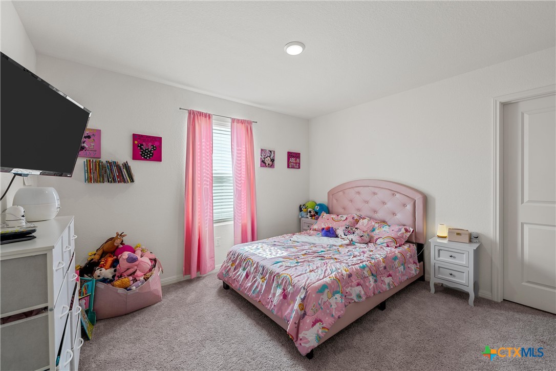 121 Sudden Impact Drive Jarrell, TX 76537 - Photo 19 of 38 a bedroom with a bed and a tv