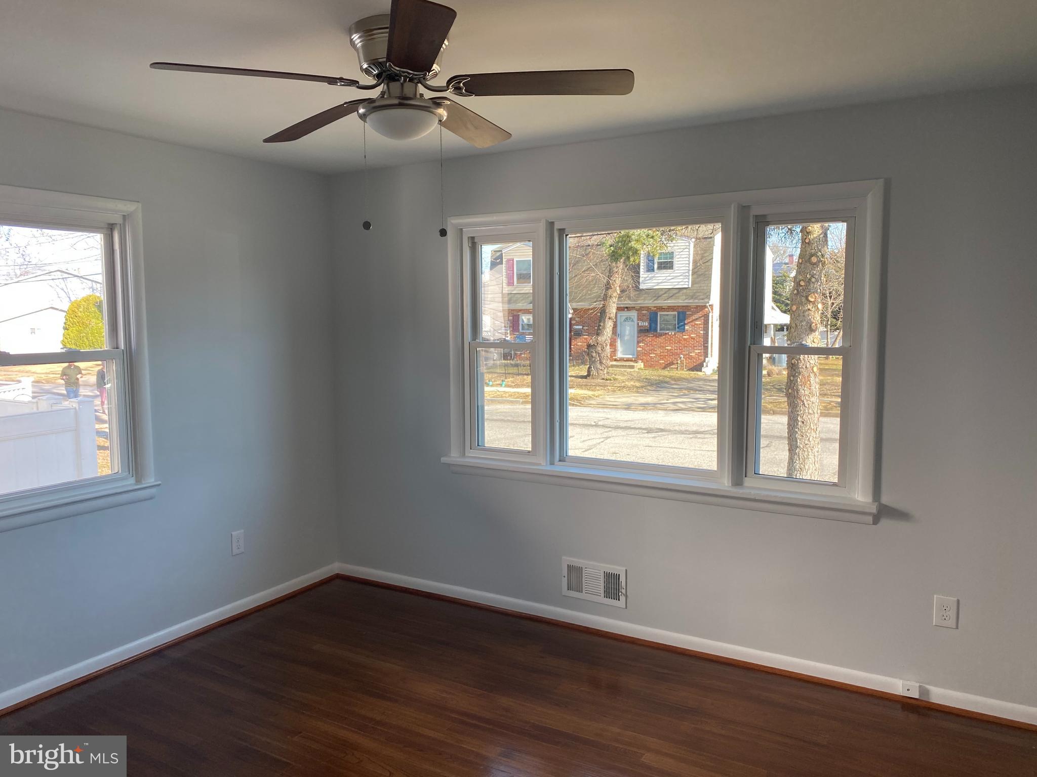 224 Wanda Road Pasadena, MD 21122 - Photo 7 of 33 Main Level Bedroom, new ceiling fan, hardwood flrs