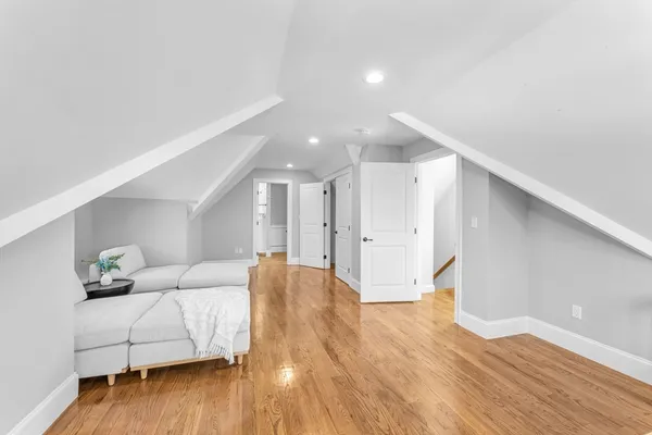 a view of livingroom with window and hardwood floor