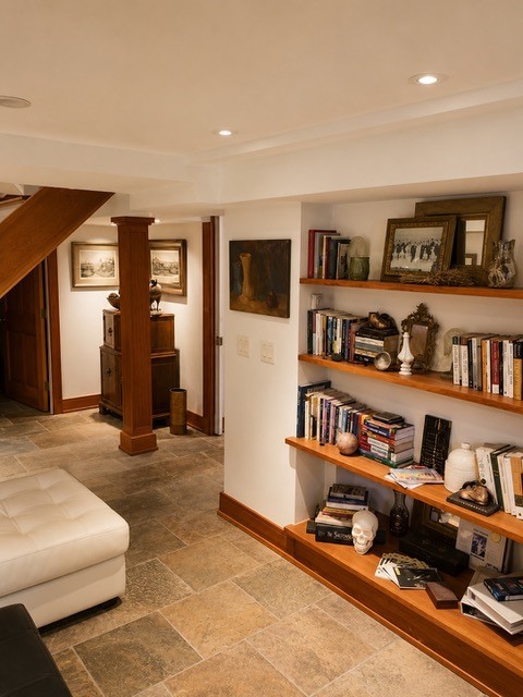 217 4th Street Providence, RI 02906 - Photo 9 of 32 Custom shelving and built-ins - Lower level