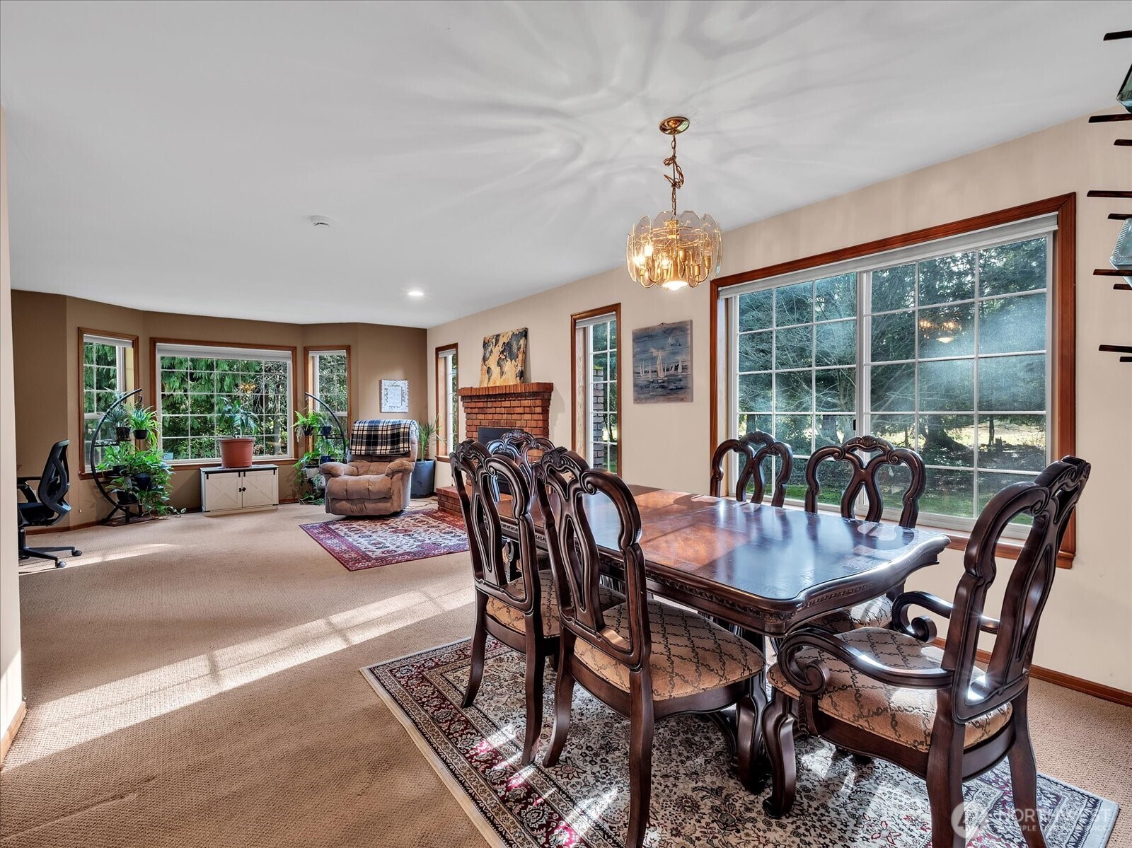 7417 Silvana Terrace Road Stanwood, WA 98292 - Photo 12 of 38 a view of a dining room with furniture window and outside view
