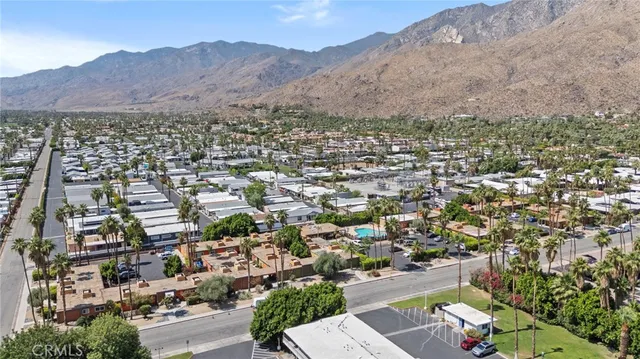 a view of city and mountain