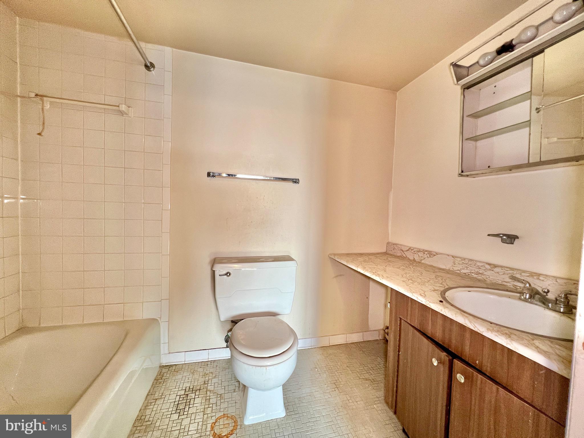 8830 Piney Branch Road, Unit 402 Silver Spring, MD 20903 - Photo 12 of 23 a bathroom with a sink a toilet and shower