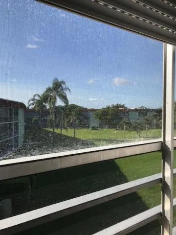 a view of lake from a window